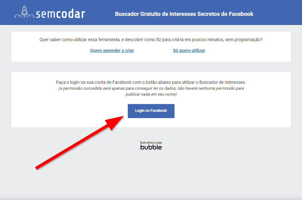 Buscador Gratuito de Interesses Secretos do Facebook - Como usar 1
